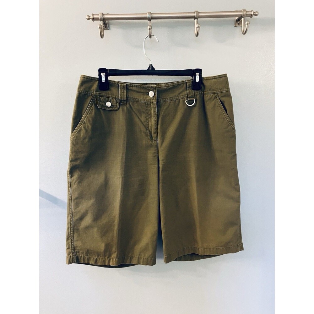 NWOT Jones New York Sport  Green  Lightweight Bermuda Shorts (Women's 12)
